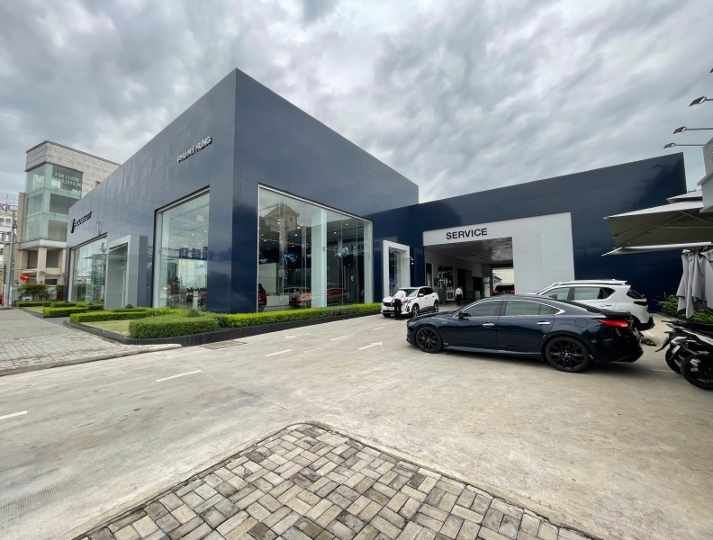 DỰ ÁN SHOWROOM VÀ XƯỞNG DỊCH VỤ XE PEUGEOT PHÚ MỸ HƯNG (GÓI BAO CHE)